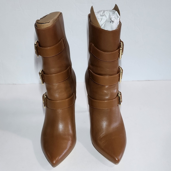 Michael Kors Leather Lori Bootie mid-calf boots / 8.5M - Picture 3 of 9